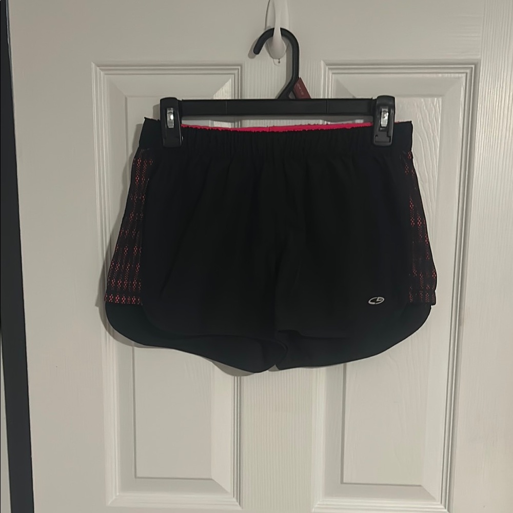 Women’s black and pink bootie shorts